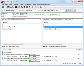 filezilla ftp client