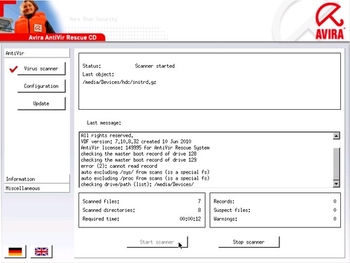 avira antivir rescue system