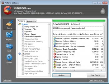 ccleaner removes unused files