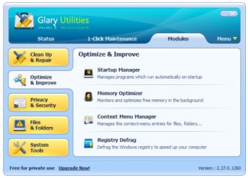 glary utilities system optimizer